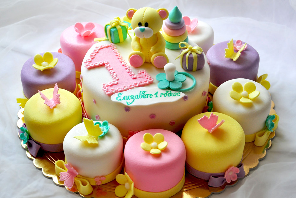 Торт на День рождения ребенку 1 год