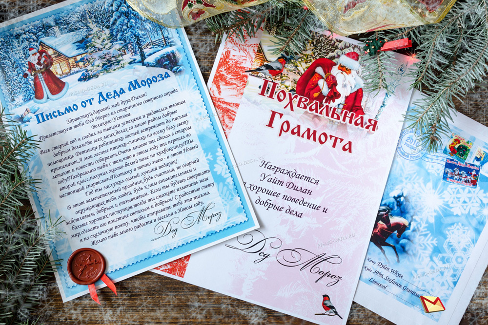 Трогательный подарок: диплом от Деда Мороза