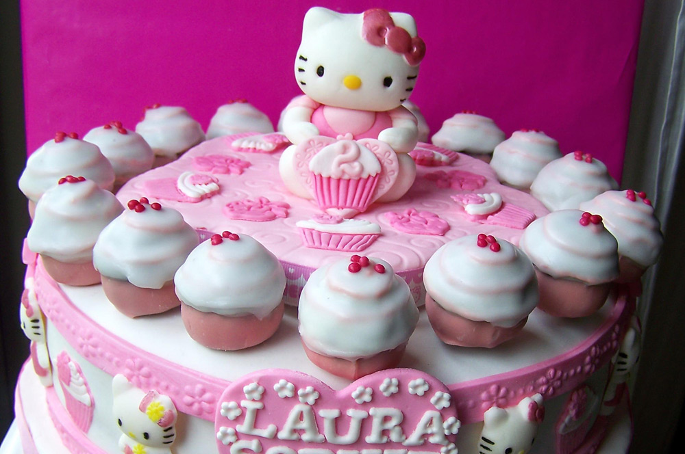 Торт на день рождения Hello Kitty