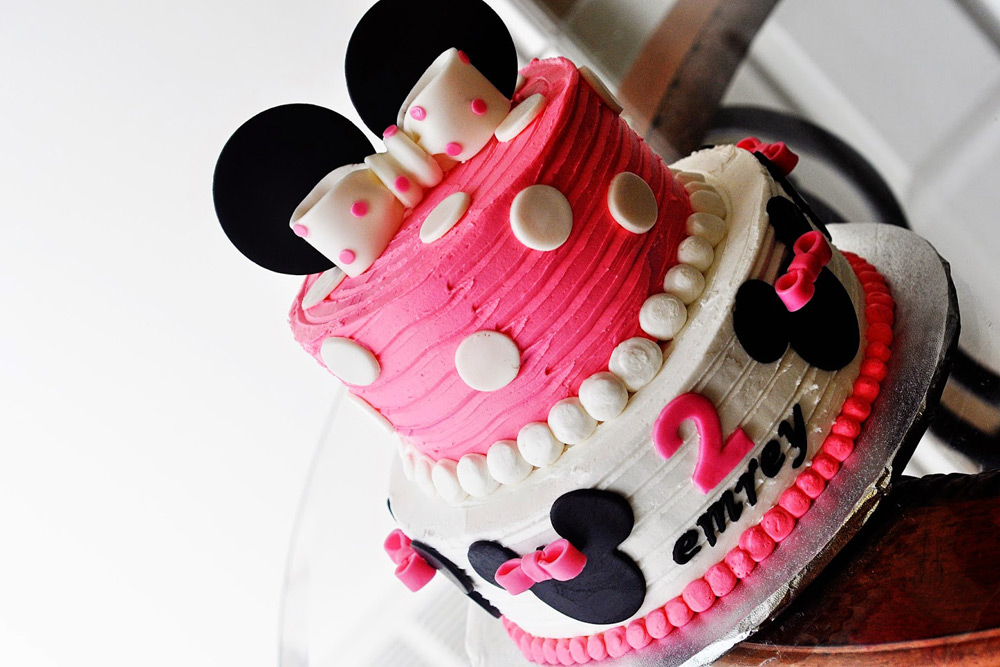 Торт на день рождения в стиле Минни Маус